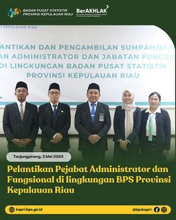 Inauguration of Administrator and Functional Officials within BPS Kepulauan Riau Province