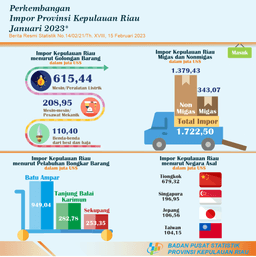 Perkembangan Ekspor Impor Provinsi Kepulauan Riau Januari 2023