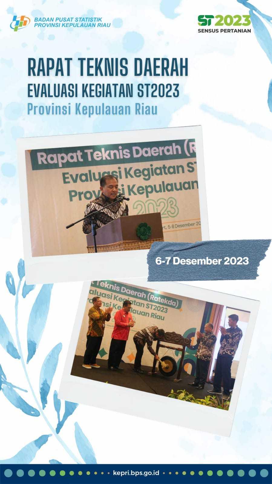 Ratekda Evaluasi Kegiatan ST2023 Provinsi Kepulauan Riau