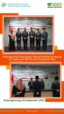 Inauguration of Administrator and Supervisory Officers within BPS Riau Islands Province